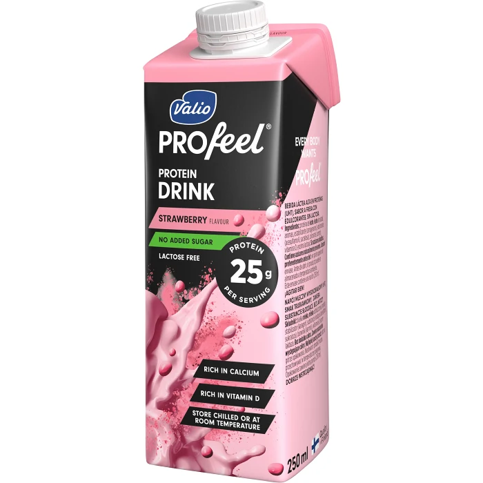 Protein Drinks PROfeel protein drink Strawberry 250ml Valio