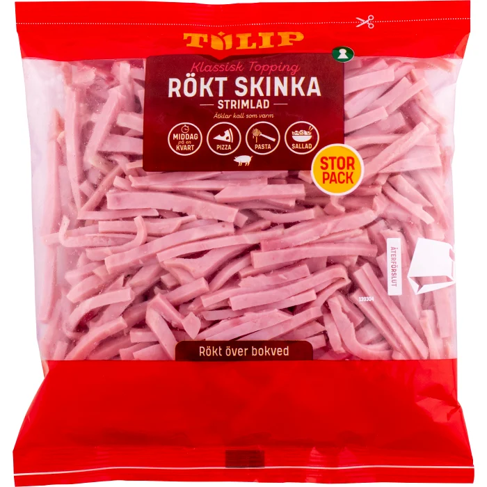 Skinka Strimlad Rökt 450g Tulip