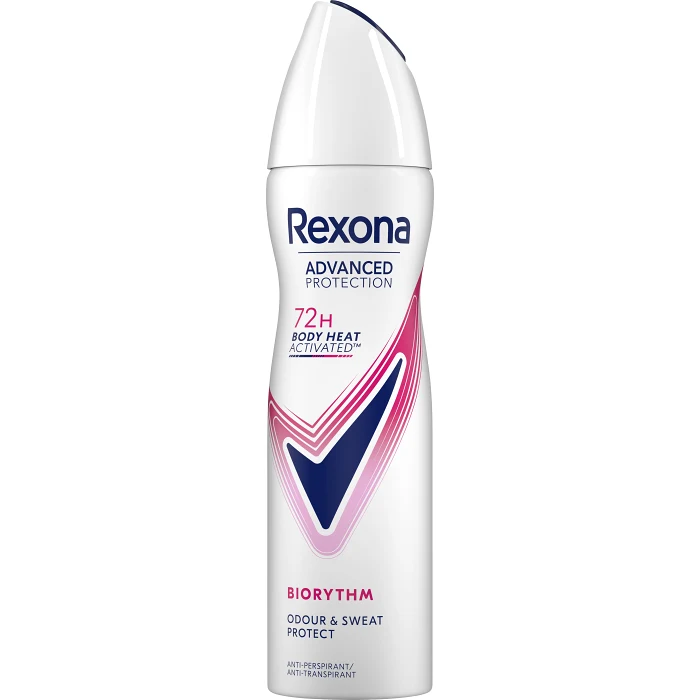 Deodorant 72h Advanced Protection Biorythm Spray 150ml Rexona