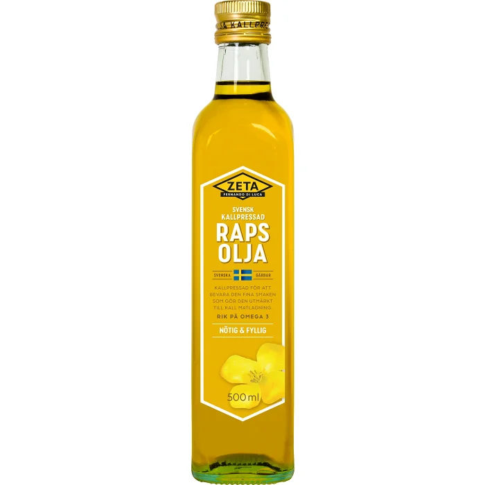 Kallpressad Rapsolja 500ml Zeta
