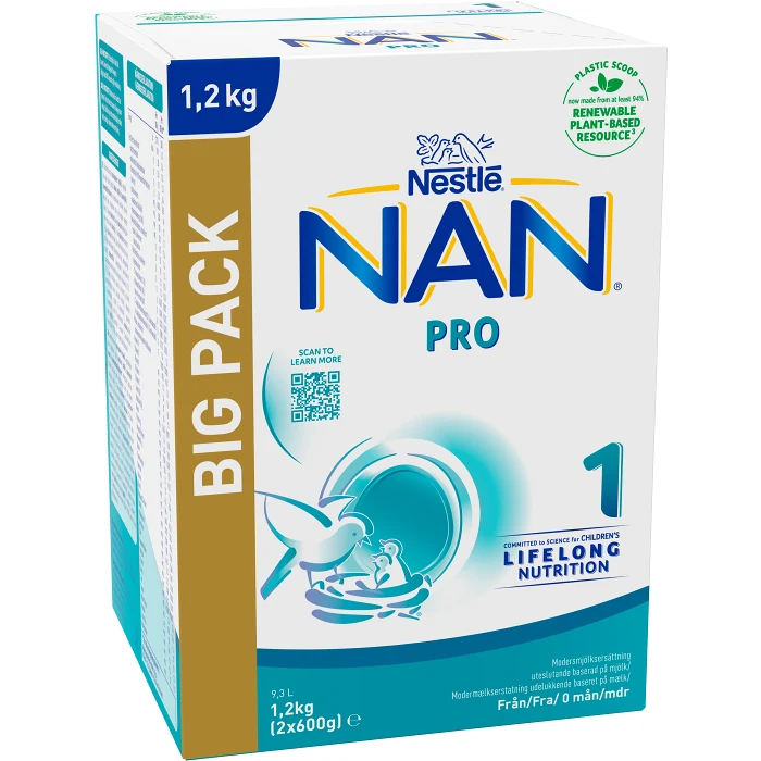 NAN Pro 1 0 mån BP 1200g Nestle