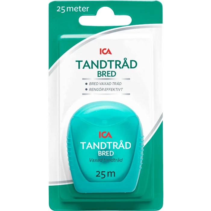 Tandtråd Bred & vaxad 25m ICA