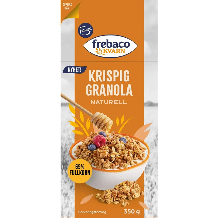 Krispig Granola Naturell 350g Frebaco