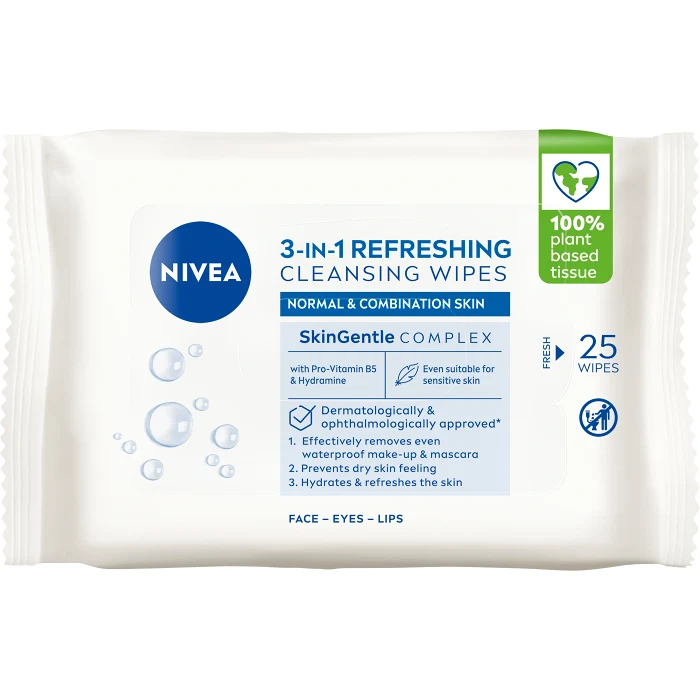 Ansiktsservetter Refreshing Cleansing Wipes 25-p NIVEA