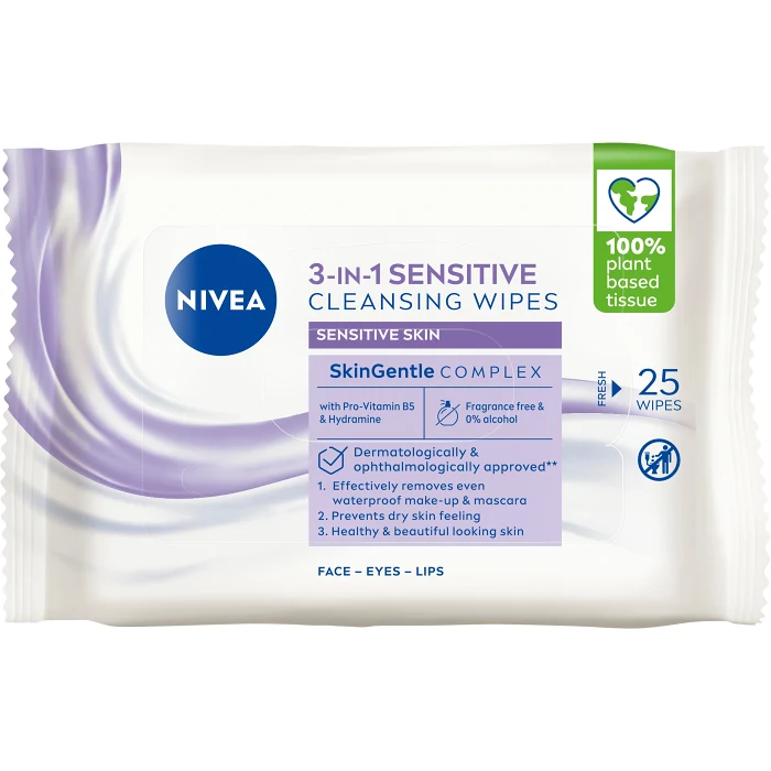 Ansiktsservetter Sensitive Cleansing Wipes 25-p NIVEA