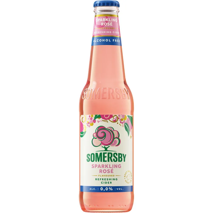 Cider Sparkling Rosé Alkoholfri 33cl Somersby