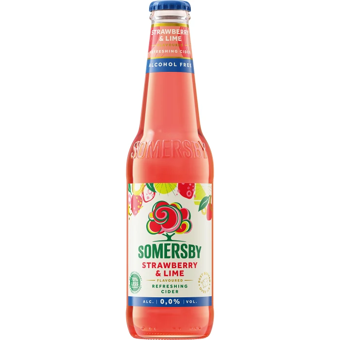 Cider Strawberry & Lime Alkoholfri 33cl Somersby