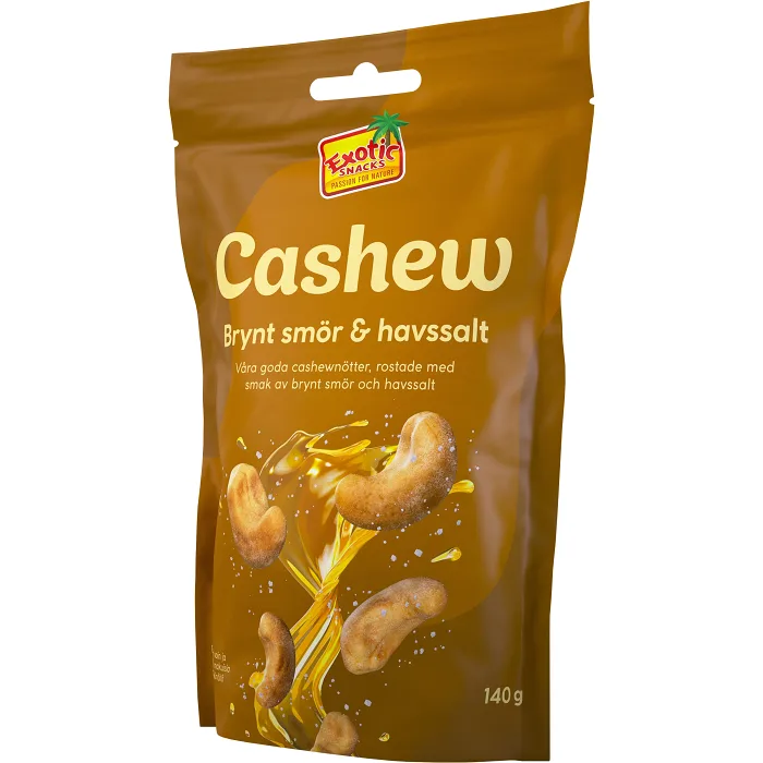Cashew Brynt Smör & Havssalt 140g Exotic Snacks