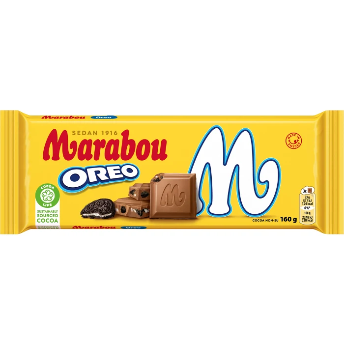 Chokladkaka Mjölkchoklad Oreo 160g Marabou