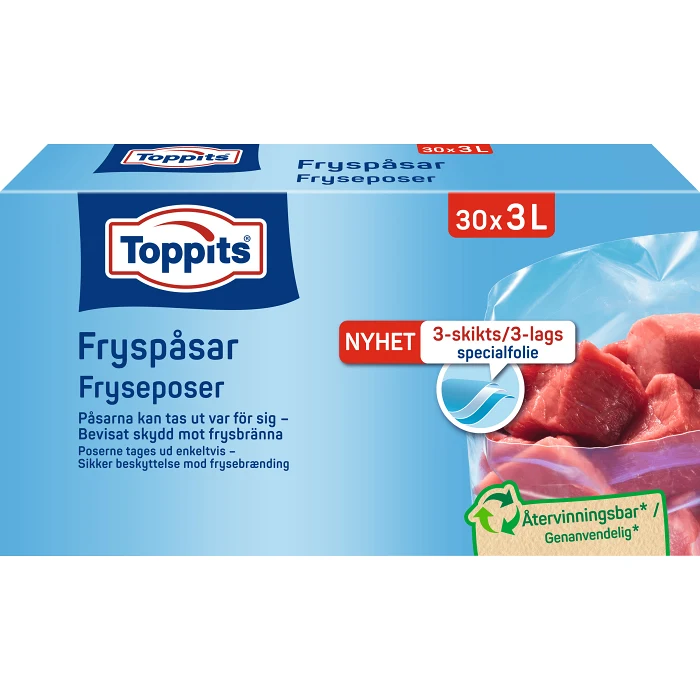 Fryspåsar 3L 30-pack Toppits
