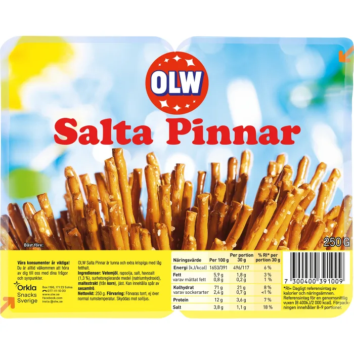 Salta pinnar 250g OLW