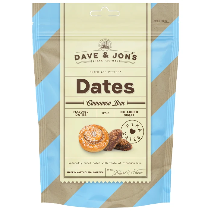 Dadlar Kanelbulle 125g Dave & Jon's