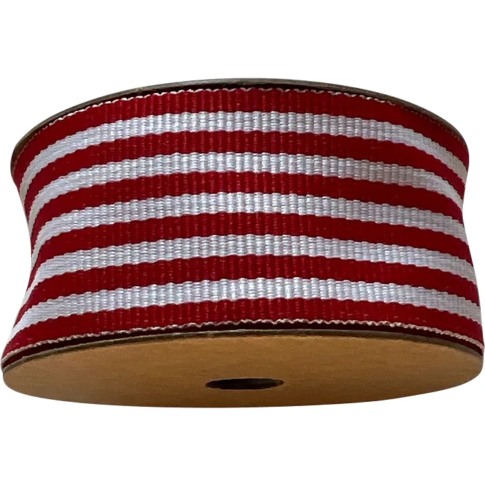 Presentband 2,5cmx5m röd/vit