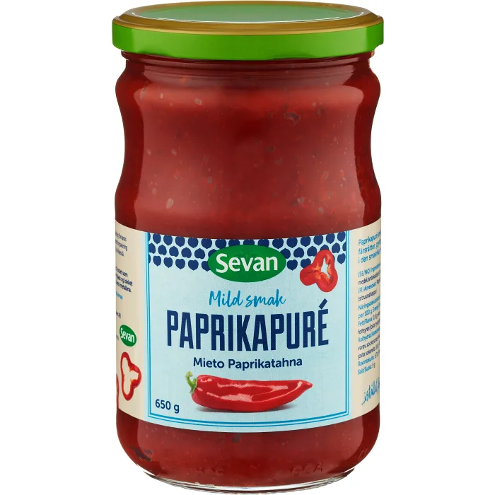 Paprikapuré Mild 650g Sevan