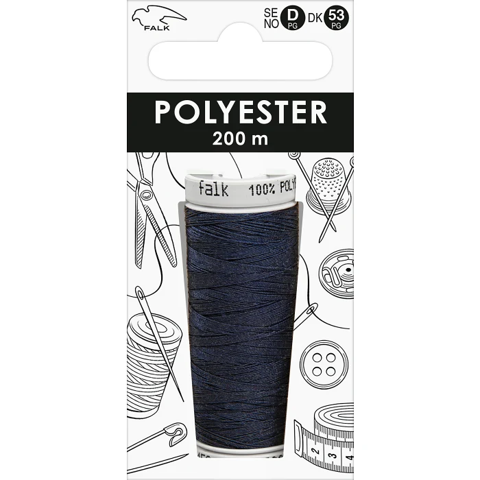 Sytråd syntet 200m marinblå Falk