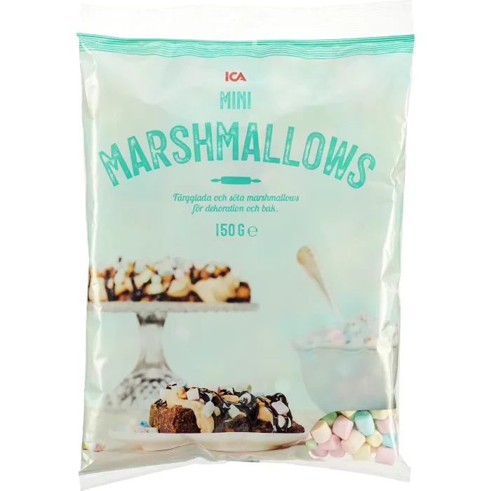 Minimarshmallows Färgade 150g ICA