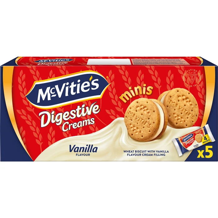 Digestive Creams Mini Vanilla 185g Mc Vities