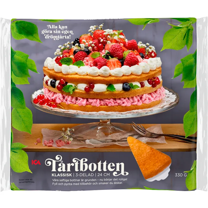 Tårtbotten Klassisk 24cm 3-delad 330g ICA