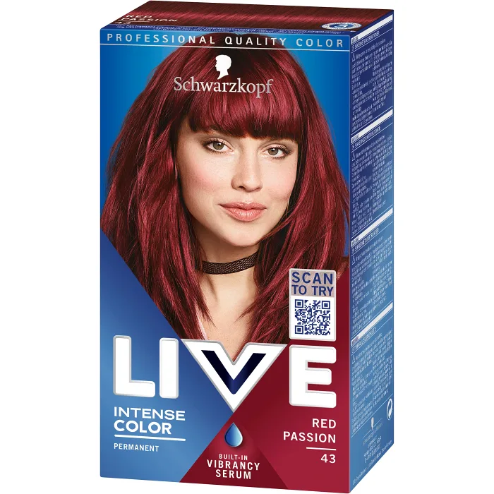 Hårfärg 43 Red passion 1-p Miljömärkt Schwarzkopf Live