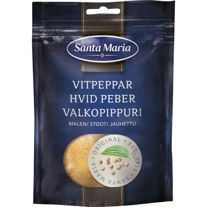 Vitpeppar Malen påse 70g Santa Maria