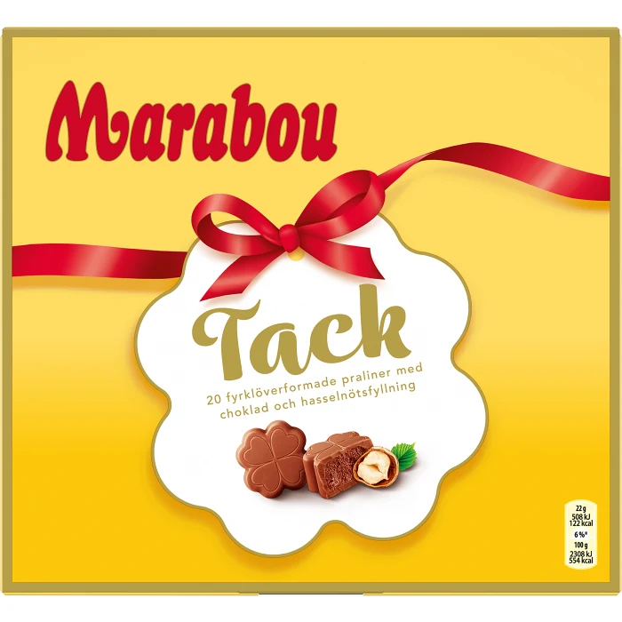 Chokladpraliner Hasselnöt Tack 110g Marabou