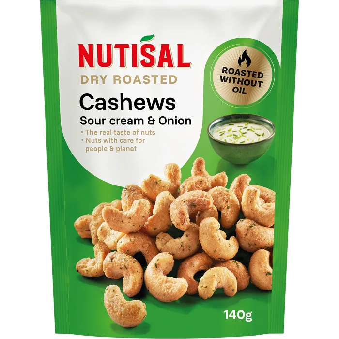 Cashewnötter Sourcream & Onion 140g Nutisal