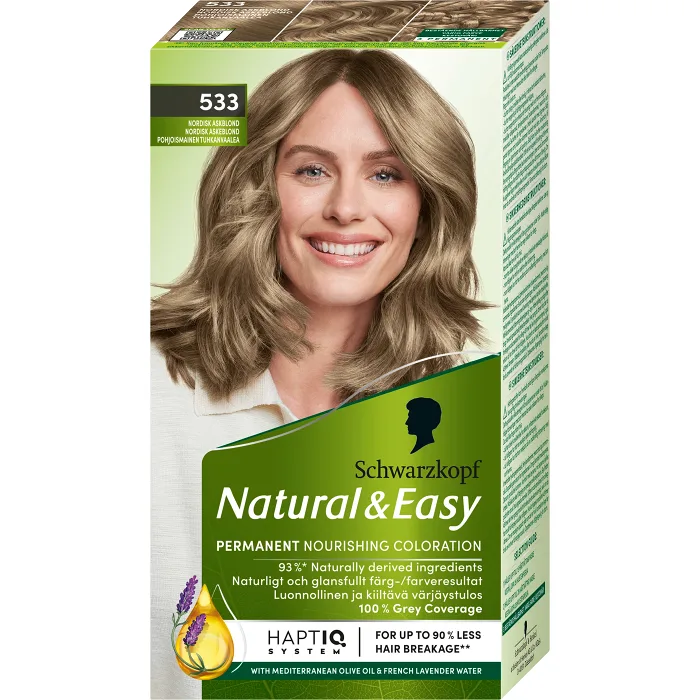 Hårfärg Natural & Easy Nordisk Askblond 533 1-p Schwartzkopf
