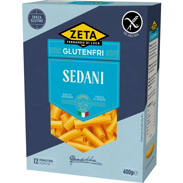 Pasta Sedani Glutenfri 400g Zeta