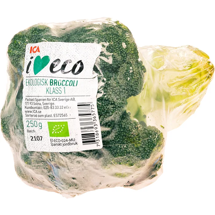 Broccoli Ekologisk 250g Klass 1 ICA I love