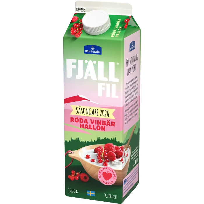 Fil Röda Vinbär Hallon 3,7% 1000g Fjällfil