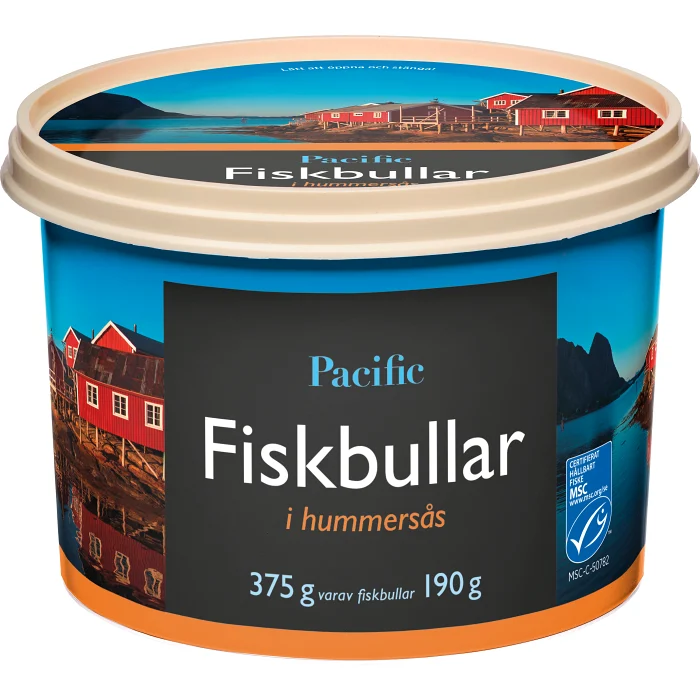 Fiskbullar i hummersås 375g Pacific
