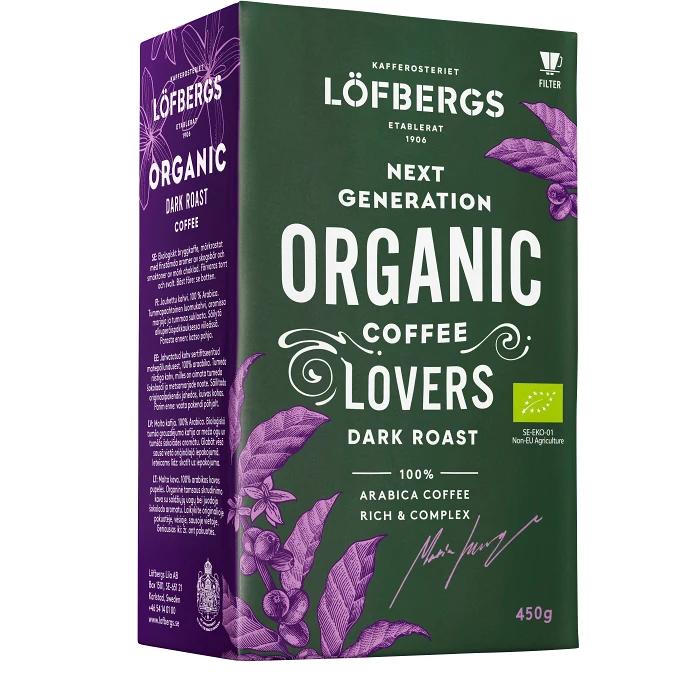 Bryggkaffe Mörkrost Ekologisk 450g Löfbergs