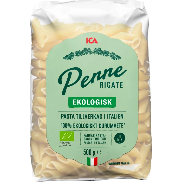Penne rigate Ekologisk 500g ICA I love eco