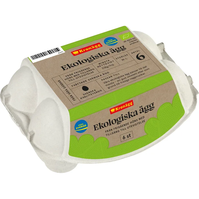 Ägg M/L Ekologiska 6-p Kronägg