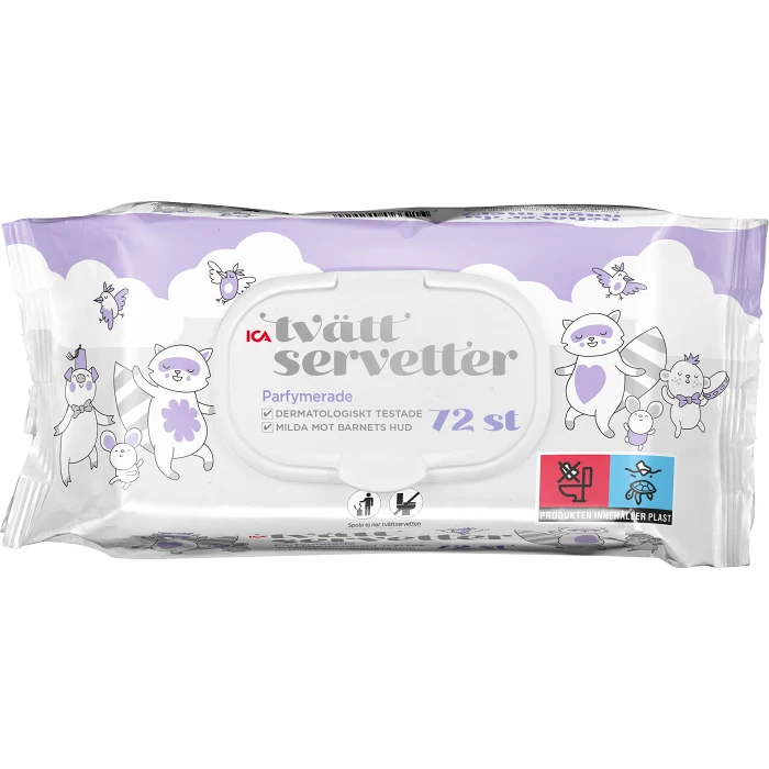 Tvättservetter Baby Parfymerad 72-p ICA
