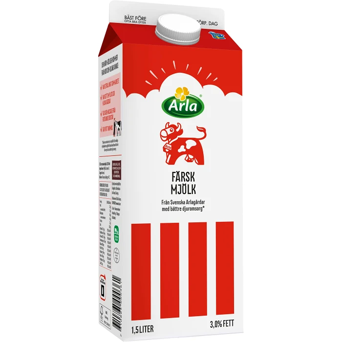 Färsk standardmjölk 3% 1,5l Arla Ko®