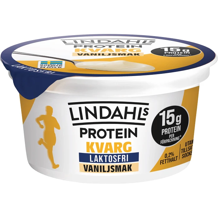 Kvarg Vaniljsmak 0,2% Laktosfri 150g Lindahls