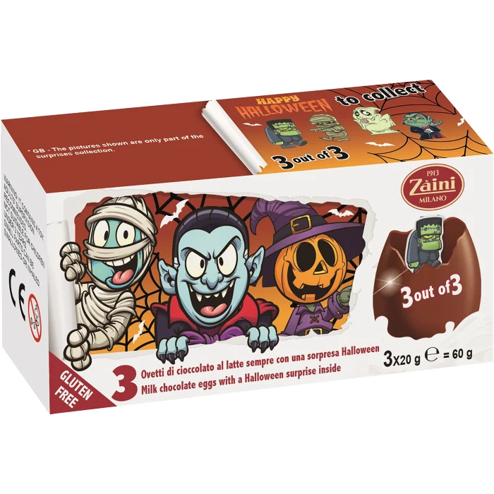 Chokladägg Halloween 3p 60g Zaini