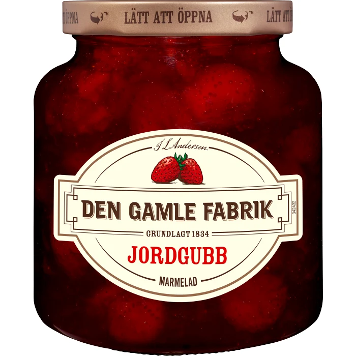 Jordgubbsmarmelad 380g De Gamle Fabrik