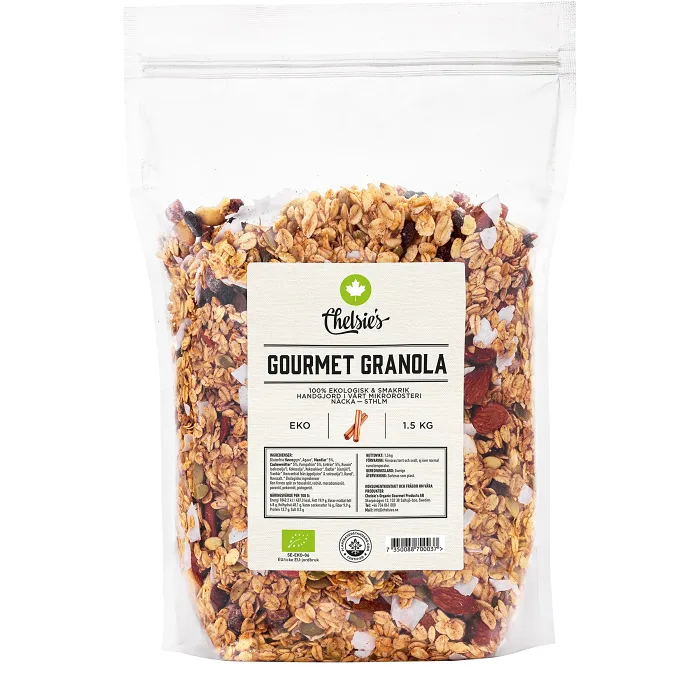 Granola Gourmet Ekologisk 1,5kg Chelsie's
