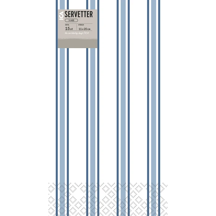 Servett 20cm Rand 15-p ICA