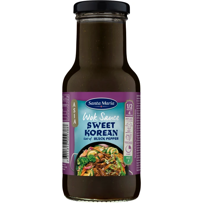 Wok sauce sweet korean black pepper 250ml Santa Maria