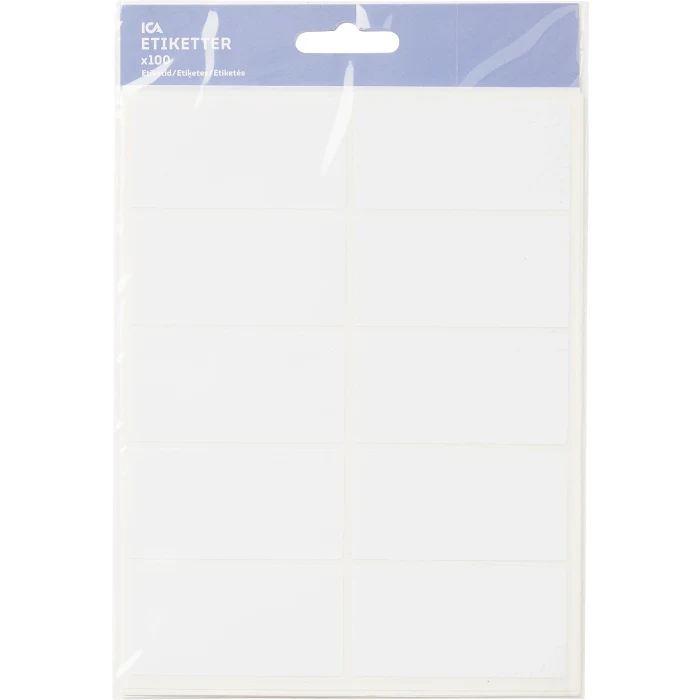 Etiketter Vita 100-p ICA