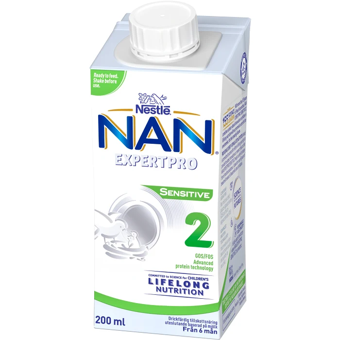 NAN Expertpro sensitive 2 drickfärdig 6m 200ml Nestle