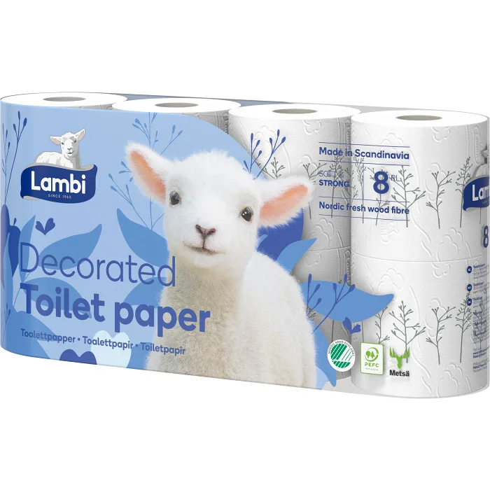 Toalett dekor 8-pack Lambi
