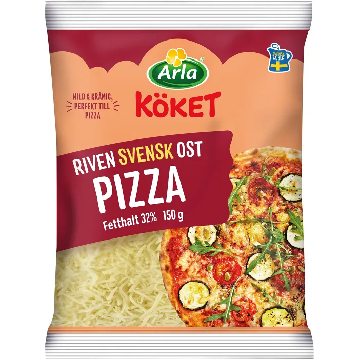 Pizzaost riven 32% 150g Arla Köket