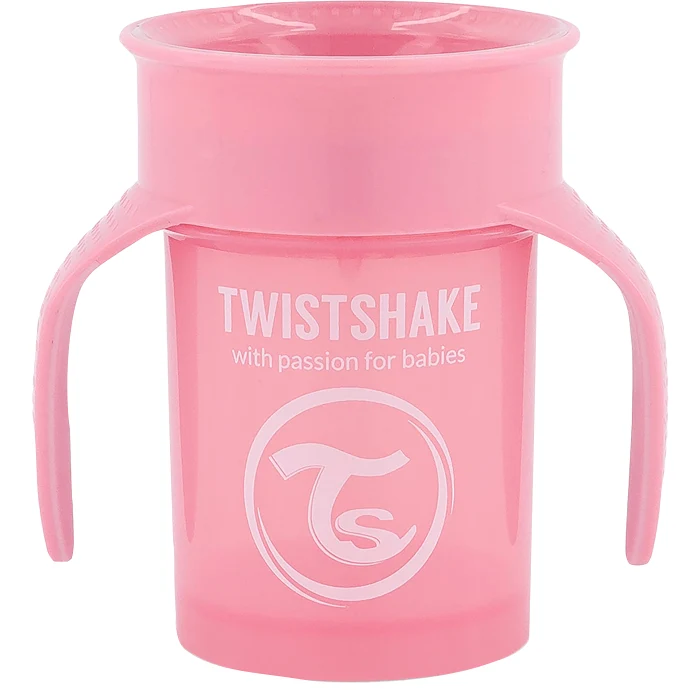 360 Cup Pastel Pink 6+m Twistshake