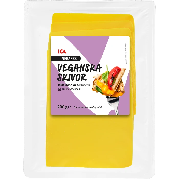 Ost Cheddar Skivor Vegansk 200g ICA