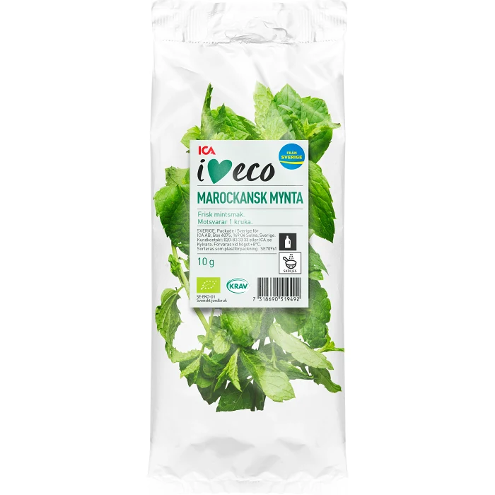 Marockansk Mynta flowpack 10g Ekologisk Klass 1 ICA I love eco