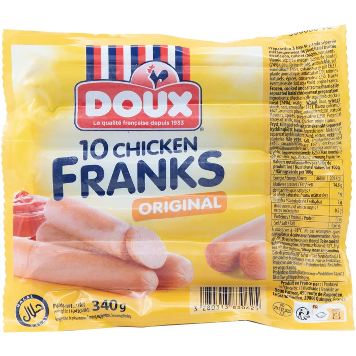 Kycklingkorv original 340g Doux